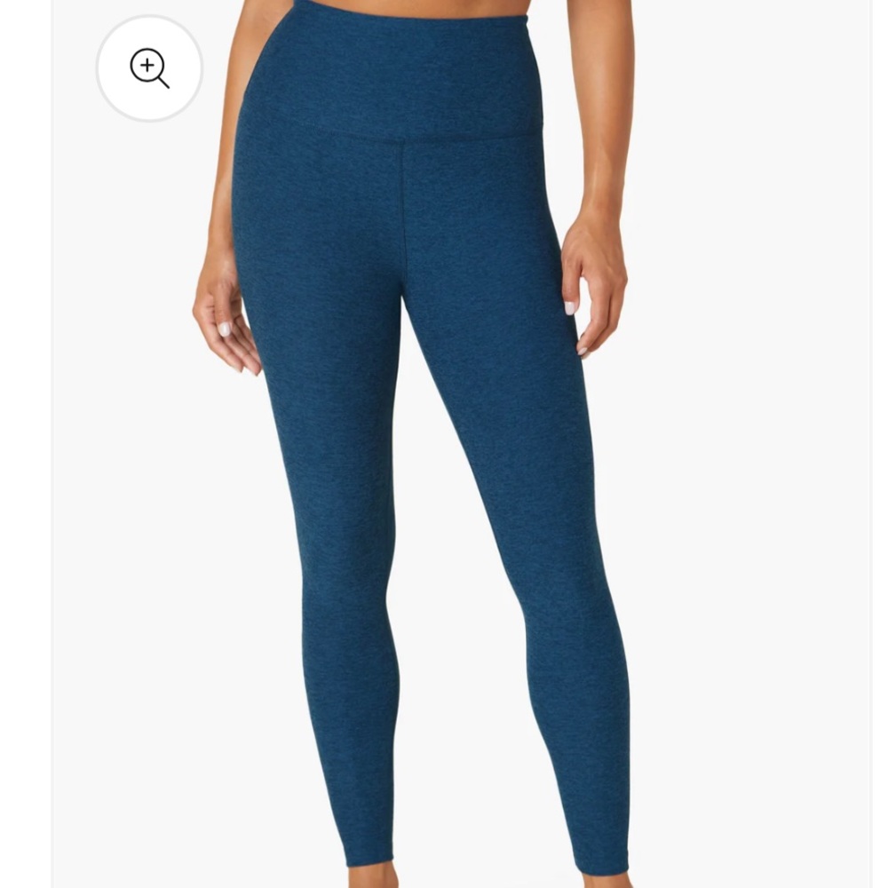 BEYOND YOGA CAUGHT IN THE MIDI HIGH WAISTED LEGGING CELESTIAL BLUE HEATHER M